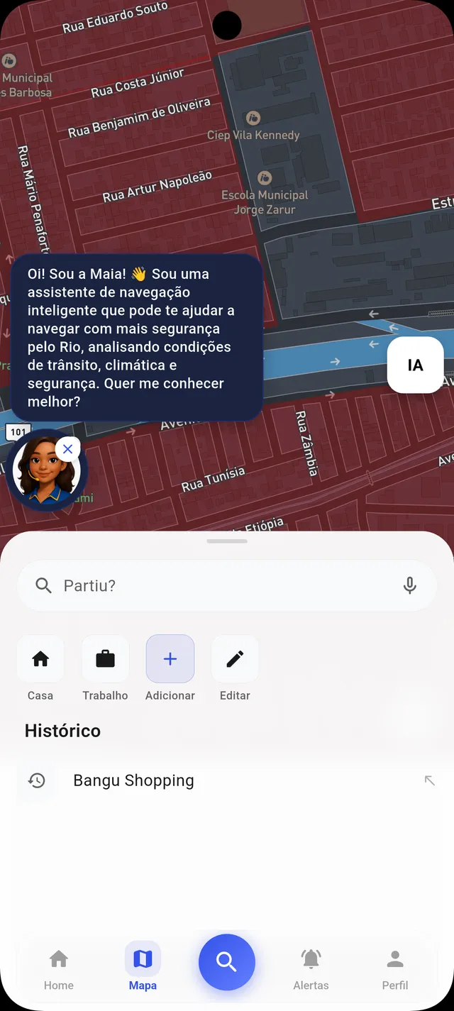 Maia no mapa